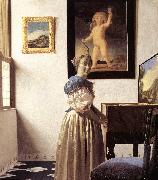 Jan Vermeer Lady Standing at Virginal oil painting picture wholesale